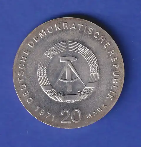 DDR 20 Mark Gedenkmünze 1971 Liebknecht und Luxemburg stempelglanz stg 