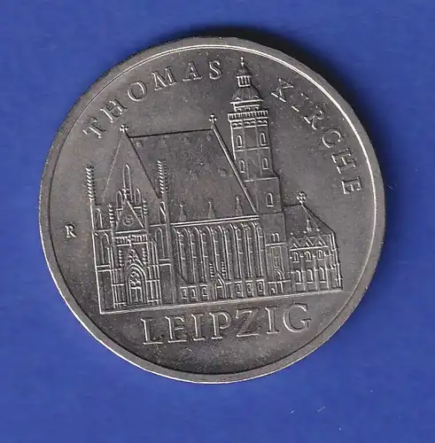 DDR 5 Mark Gedenkmünze 1984 Thomaskirche Leipzig, stempelglanz stg