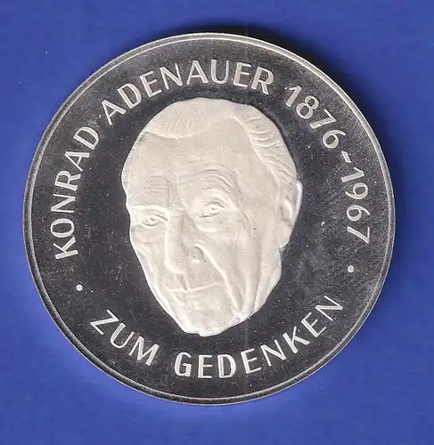 Silbermedaille KONRAD ADENAUER ZUM GEDENKEN  26g Ag999