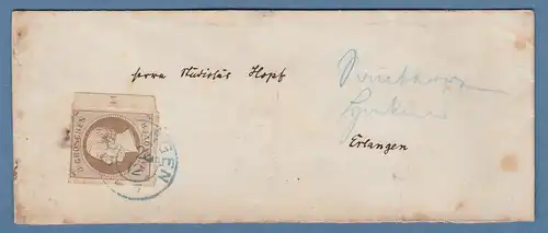 Hannover Mi.-Nr. 25y mit Randstück mit Reihenzähler 11 auf Brief aus Göttingen