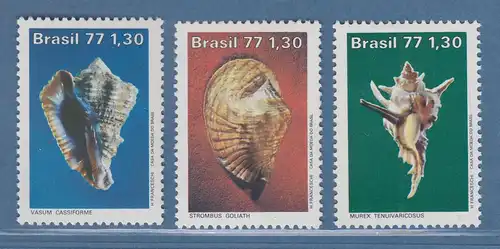 Brasilien 1977 Meeresschnecken Mi.-Nr. 1604-06 **