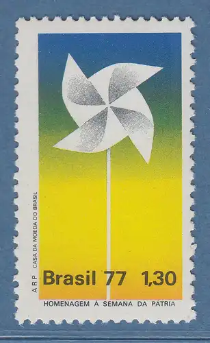Brasilien 1977 Woche des Vaterlandes Papierwindmühle Mi.-Nr. 1618 **