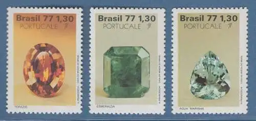 Brasilien 1977 Thematik-Briefmarkenausstellung PORTUCALE 77 Mi.-Nr. 1629-31 **