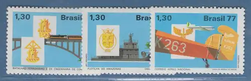 Brasilien 1977 Nationale Integration durch die Streitkräfte Mi.-Nr. 1633-35 **