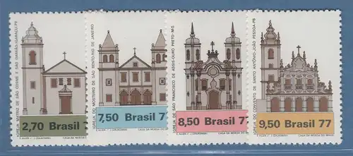 Brasilien 1977 Kirchenarchitektur Mi.-Nr. 1637-40 **