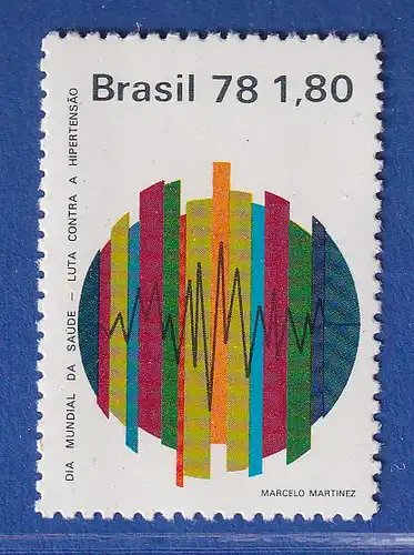 Brasilien 1978 Weltgesundheitstag Herzfunktionsdiagramm Mi.-Nr. 1649 **