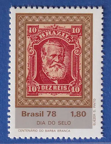 Brasilien 1978 Tag der Briefmarke Kaiser Petro II. Mi.-Nr. 1660 **