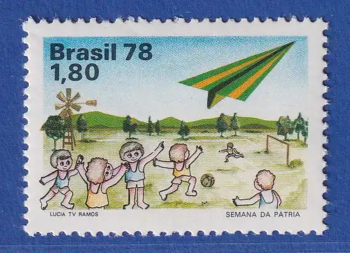 Brasilien 1978 Woche des Vaterlandes spielende Kinder  Mi.-Nr. 1665 **