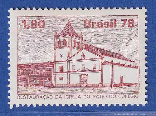 Brasilien 1978 Restaurierung der Patio-do-Colégio-Kirche Mi.-Nr. 1666 **