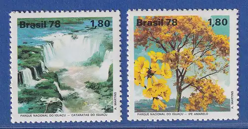 Brasilien 1978 Naturschutz Iguacu-Nationalpark Parana Mi.-Nr. 1668-69 **