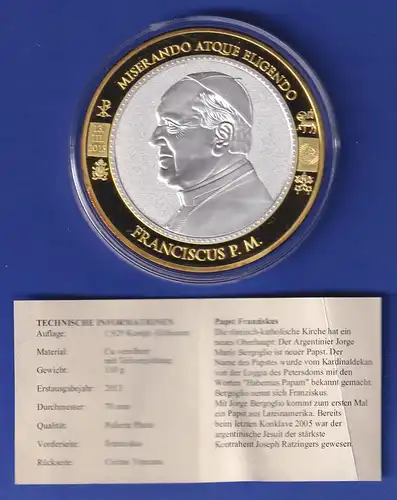 Riesen-Medaille 2013  Papst FRANZISKUS