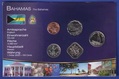 Bahamas Kursmünzensatz im Blister