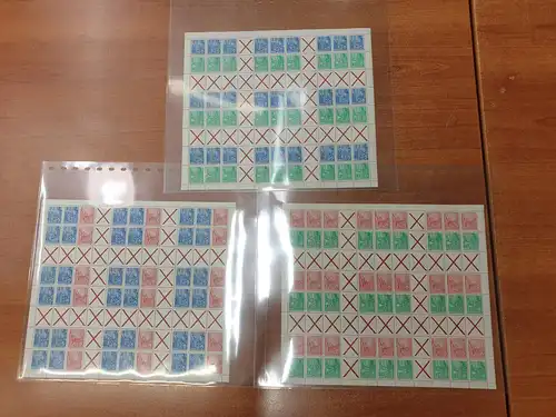 DDR 1955 5-Jahresplan Set 3 kpl. Markenheftchenbogen MHB 1-3 postfrisch **