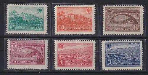 Albanien 1945 Freimarken - Ereignisse Mi.-Nr. 379-384 postfrisch **