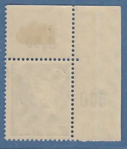 Deutsches Reich 1934, Flugpost 50Pfg Mi.-Nr. 535 Eckrandstück OL ** / * 