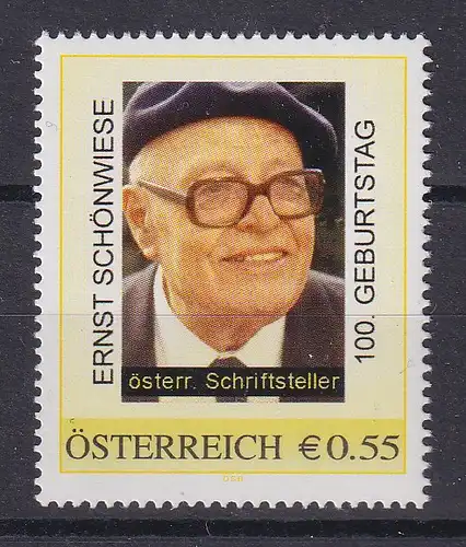 Österreich Privat-Ausgabe 100. Geburtstag Ernst Schönwiese **