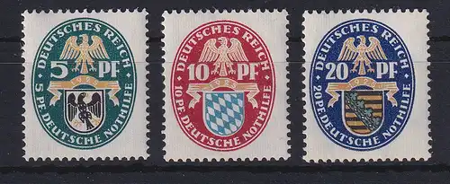 Deutsches Reich 1925 Landeswappen Mi.-Nr. 375-377 postfrisch **
