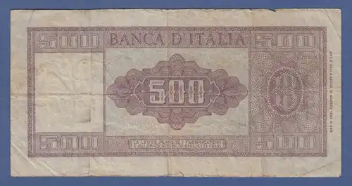 Banknote Italien 500 Lire 1947 gebr. Erhaltung III