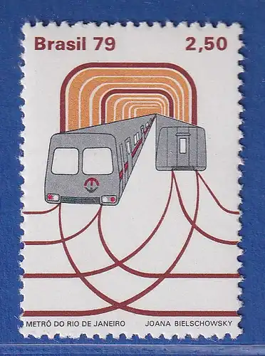 Brasilien 1979 Metro in Rio Untergrundbahnen im Tunnel Mi.-Nr. 1695 **