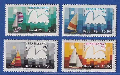 Brasilien 1979 Briefmarkenausstellung BRASILIANA Segelboote Mi.-Nr. 1704-07 **