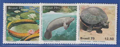 Brasilien 1979 Postkongress Nationalpark Amazonas Mi.-Nr. 1709-11 **