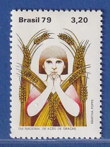 Brasilien 1979 Erntedanktag Kind mit Getreideähren Mi.-Nr. 1750 **