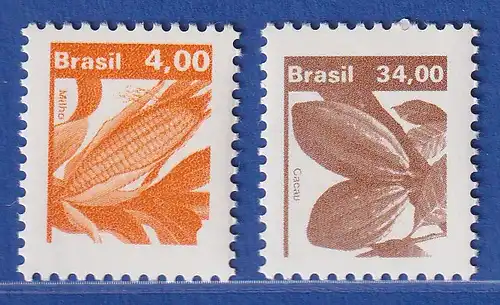 Brasilien 1980 Freimarken Landwirtschaftliche Produkte Mi.-Nr. 1757-58 **