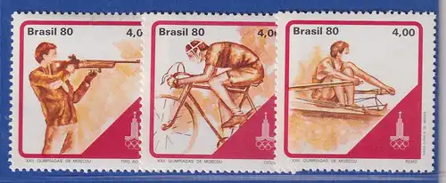 Brasilien 1980 Olympische Sommerspiele Moskau Mi.-Nr. 1776-78 **