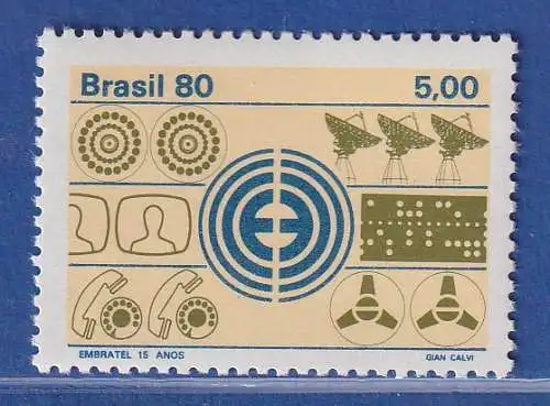 Brasilien 1980 Embratel Fernmeldegesellschaft Firmenzeichen Mi.-Nr. 1783 **