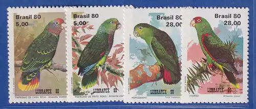 Brasilien 1980 LUBRAPEX ´80 Lissabon Vögel Mi.-Nr. 1789-92 **