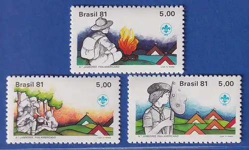 Brasilien 1981 Panamerikaniches Pfadfindertreffen Mi.-Nr. 1810-12 **