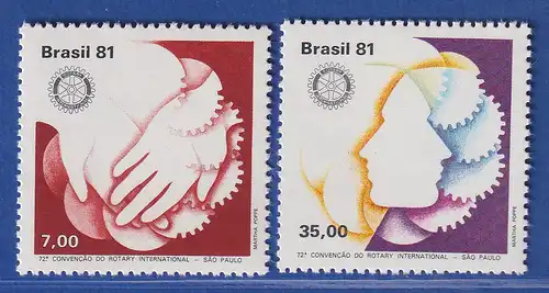 Brasilien 1981 Kongress von Rotary International Sao Paulo Mi.-Nr. 1827-28 **
