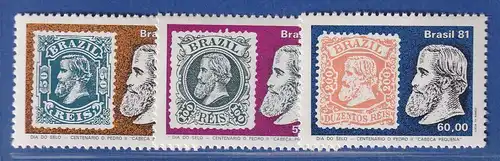 Brasilien 1981 Tag der Briefmarke Mi.-Nr. 1836-38 **