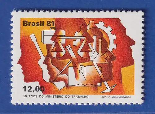 Brasilien 1981 50 Jahre Ministerium für Arbeit Mi.-Nr. 1865 **