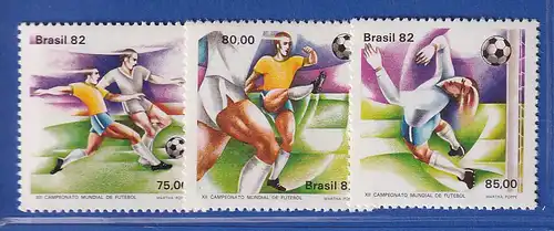 Brasilien 1982 Fußball-Weltmeisterschaft Spanien Mi.-Nr. 1873-75 **