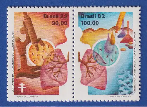 Brasilien 1982 Entdeckung des Tuberkulose-Erregers Mi.-Nr. 1879-80 **
