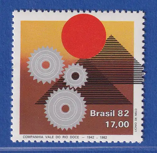 Brasilien 1982 Staatliche Bergbaugesellschaft CVRD Zahnräder Mi.-Nr. 1899 **