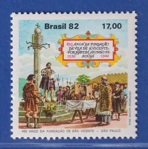 Brasilien 1982 450. Jahrestag der Gründung von Sao Vicente Mi.-Nr. 1900 **