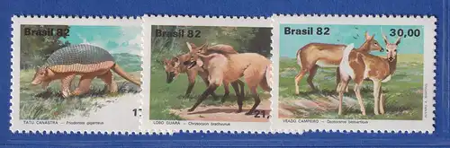 Brasilien 1982 Einheimische Tiere Mi.-Nr. 1901-03 **