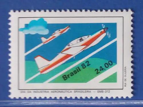 Brasilien 1982 Luftfahrtindustrie Militärflugzeug EMB-12 Mi.-Nr. 1930 **