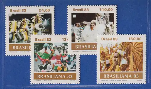 Brasilien 1983 BRASILIANA, Carneval in Rio de Janeiro  Mi.-Nr. 1948-51 **