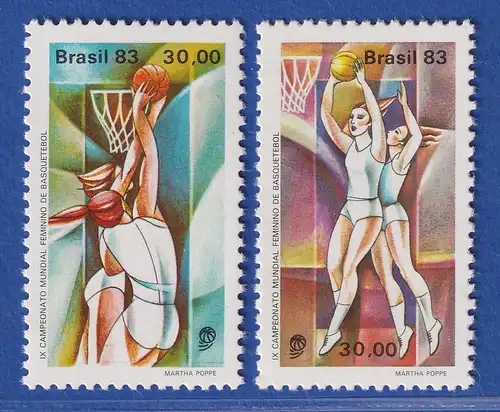 Brasilien 1983 Basketballweltmeisterschaften der Damen Mi.-Nr. 1974-75 **