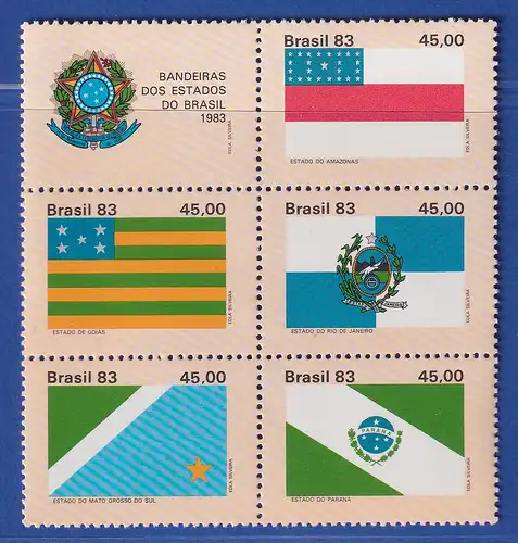 Brasilien 1983 Flaggen der Bundesstaaten III. Mi.-Nr. 2008-12 **