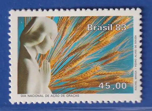 Brasilien 1983 Erntedankfest betende Madonna Ähren Mi.-Nr. 2013 **