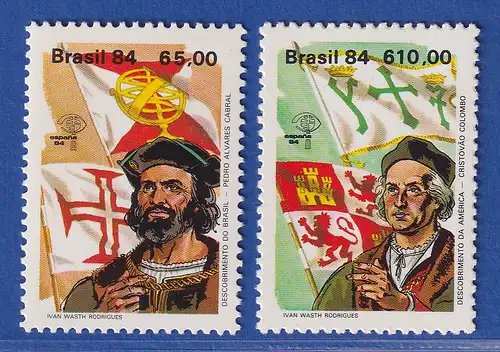 Brasilien 1984 Briefmarkenausstellung ESPANA ´84 Mi.-Nr. 2033-34 **