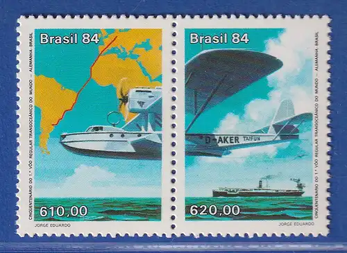 Brasilien 1984 Flugverbindung Deutschland - Brasilien Mi.-Nr. 2045-46 **