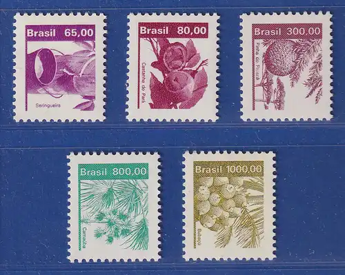 Brasilien 1984 Freimarken Landwirtschaftliche Produkte Mi.-Nr. 2047-51 **