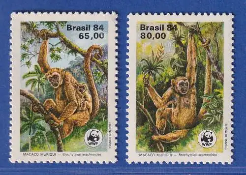 Brasilien 1984 Weltweiter Naturschutz Spinnenaffe Mi.-Nr. 2052-53 **