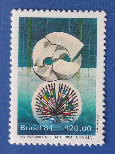 Brasilien 1984 Generalversammlung der Amerikanischer Staaten Mi.-Nr. 2078 **