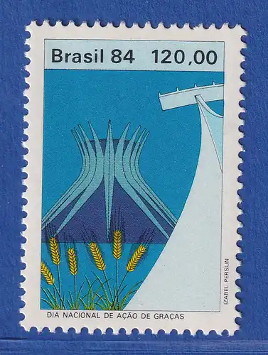 Brasilien 1984 Erntedankfest Kathedrale von Brasilia Mi.-Nr. 2084 **